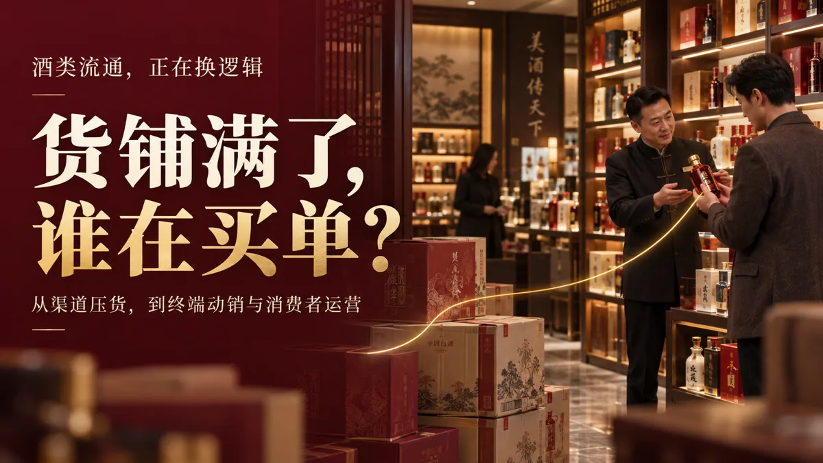 酒业新观察:酒类流通的主导逻辑,正在从渠道压货转向终端动销与消费者运营