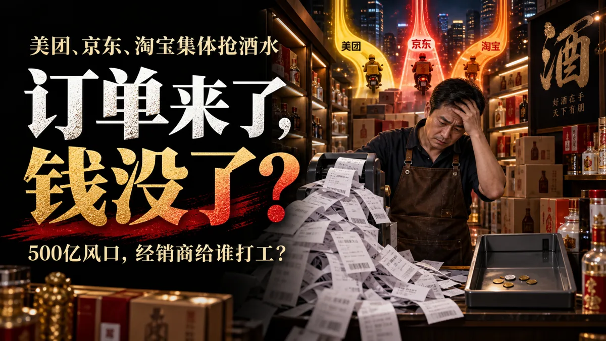 美团京东淘宝集体下场卖酒,500亿即时零售风口背后,传统经销商到底是炮灰还是离用户最近的那个人?